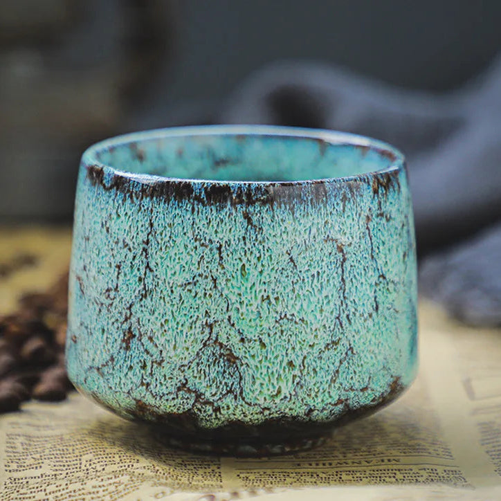 Colorful Reactive Glaze Ceramic Coffee Mug Ceramic Espresso Tea Cup Home Office Lacquered Water Cups