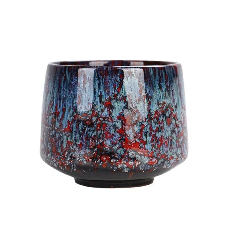 Colorful Reactive Glaze Ceramic Coffee Mug Ceramic Espresso Tea Cup Home Office Lacquered Water Cups