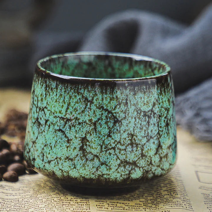 Colorful Reactive Glaze Ceramic Coffee Mug Ceramic Espresso Tea Cup Home Office Lacquered Water Cups