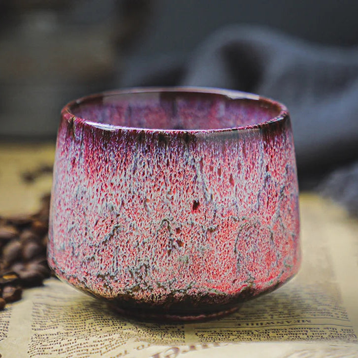 Colorful Reactive Glaze Ceramic Coffee Mug Ceramic Espresso Tea Cup Home Office Lacquered Water Cups