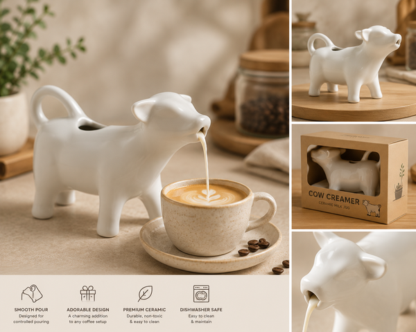 Ceramic Cow Creamer Jug