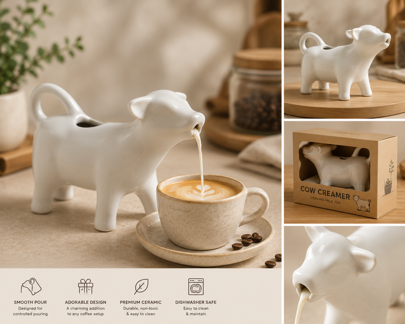 Ceramic Cow Creamer Jug