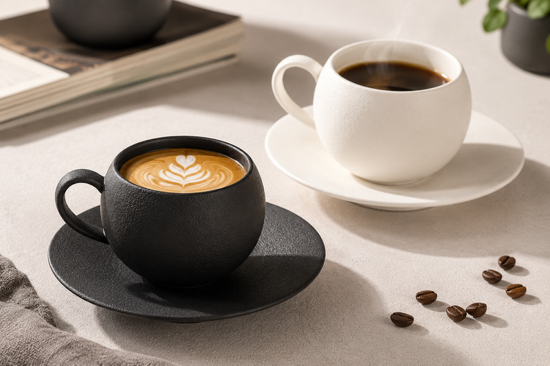 Japanese Ceramic Coffee Cup & Saucer Set