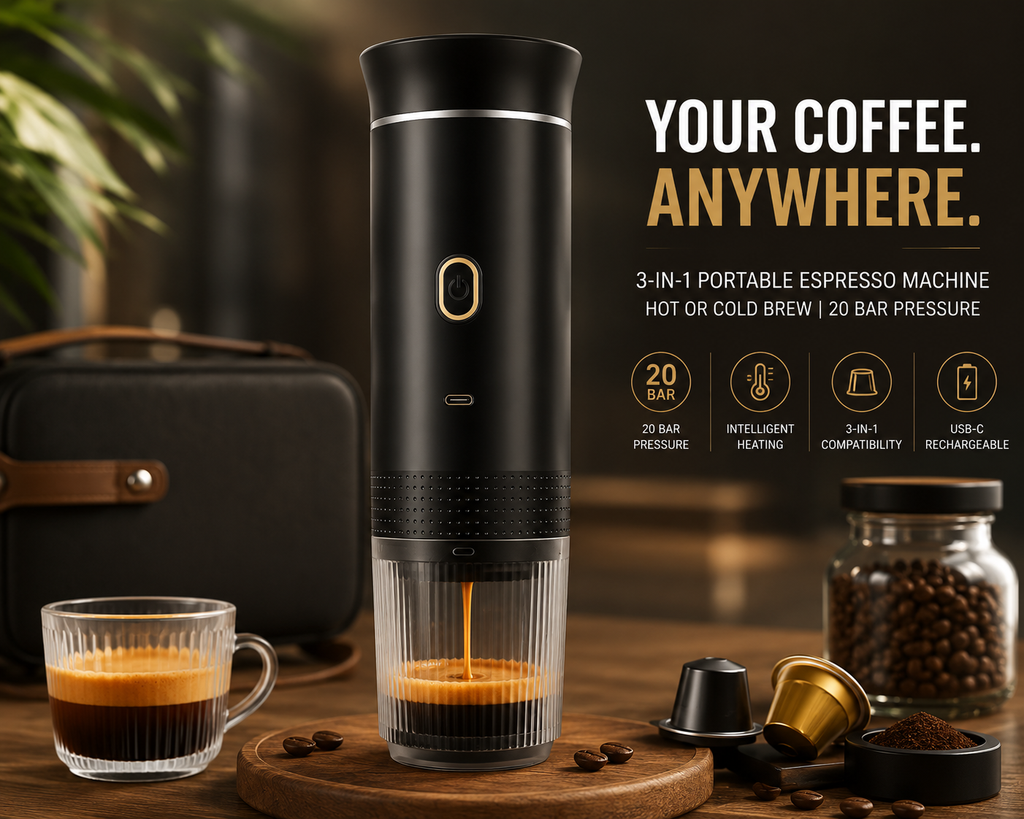 3-in-1 Portable Espresso Coffee Machine