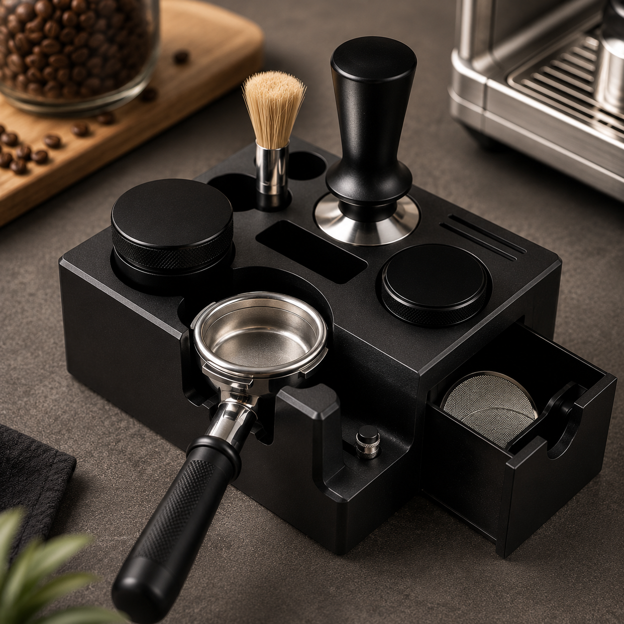 Coffee Tamping Station 51/54/58mm Portafilter Holder
