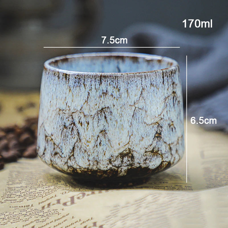 Colorful Reactive Glaze Ceramic Coffee Mug Ceramic Espresso Tea Cup Home Office Lacquered Water Cups