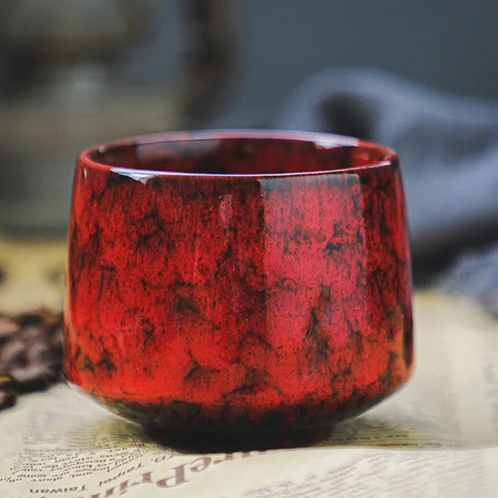 Colorful Reactive Glaze Ceramic Coffee Mug Ceramic Espresso Tea Cup Home Office Lacquered Water Cups